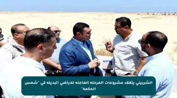 الشربيني يتفقد مشروعات المرحلة العاجلة للأراضي البديلة في “شمس الحكمة”